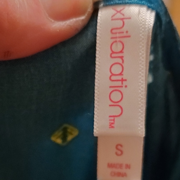 EXHILERATION BOHO, TUNIC TOP. BLUE DRESS OR TOP, - Picture 7 of 9